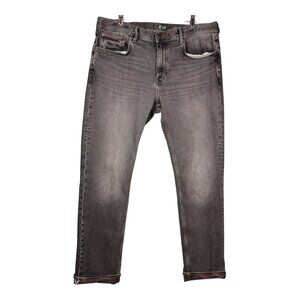 Tommy Hilfiger Denton‎ Stretch Straight Fit Black Wash Denim Jeans Mens 38x32
